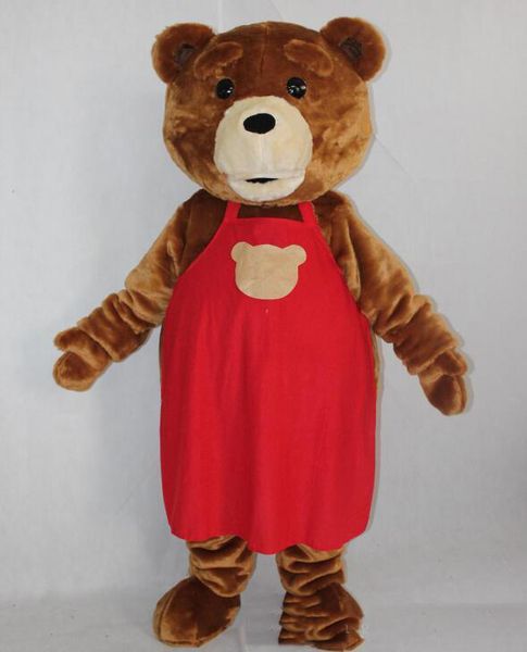 2019 Usine chaude Livraison gratuite mignon costume de mascotte d'ours en peluche en peluche adulte de couleur marron à vendre