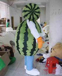 2019 usine chaude EVA matériel pastèque mascotte Costume fruits dessin animé vêtements Halloween fête d'anniversaire taille adulte