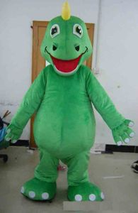 Traje de mascota de dinosaurio Dino verde, nuevo traje de piel de felpa, caliente, de fábrica, para que lo use adulto, 2019