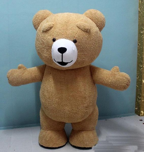 2024 Factory Hot New Teddy Bear gonflable Personnalisez adulte adapté à la mascotte ours costume animal costume de couleur brune costume de graisse pour adulte