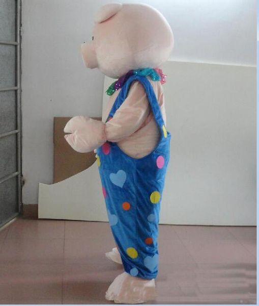 2019 Usine vente chaude mignon petit costume de mascotte de cochon porcelet avec costume de clown pour adulte à porter à vendre