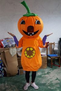 2019 venta caliente de fábrica Disfraz de calabaza Mascota Desfile de dibujos animados Fiesta de Halloween Proms Traje para adultos