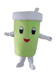 2019 fabriek heet het hoofd een groene cup mascotte COSUTME voor volwassene om te dragen
