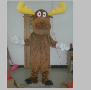 2019 Costume de mascotte d'orignal brun à tête chaude d'usine Chrias pour adulte à porter