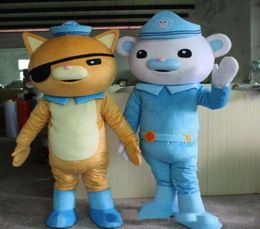 2019 Factory Lively Octonauts Movie Captain Barnacles Kwazii Polar Bear Police Mascot Costumes Adult Taille 2689538