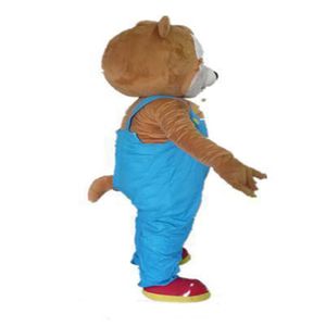 2019 usine nouveau costume de mascotte d'écureuil pantalon bleu adulte pour adulte à porter238O