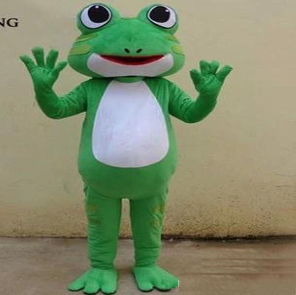 2019 usine nouveau Costume de mascotte de vêtements de grenouille Costume de mascotte de personnage adulte Kermit Costume de fête de vacances
