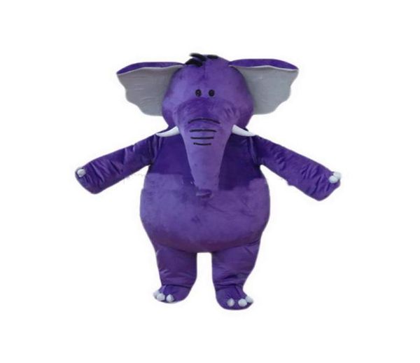 2019 nuevos disfraces de mascota de elefante púrpura de fábrica personaje de dibujos animados adulto Sz1010024