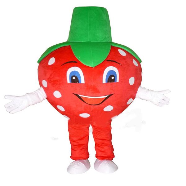 2019 usine nouveau costume de mascotte de fraise rouge fraise personnage de dessin animé personnalisé cosply taille adulte costume de carnaval 250V