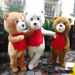 2019 Factory new Tedy Costume Adult Fur Teddy Bear Mascot Costume311L