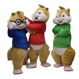 2019 Factory Outlets Alvin en de Chipmunks mascottekostuum Alvin mascottekostuum 294v