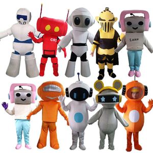2019 Factory Outlets Hot Cartoon Robot Mascotte Kostuum Walking Cartoon Performance Doll Kostuums Activiteiten om buitenaardse propaganda uit te voeren