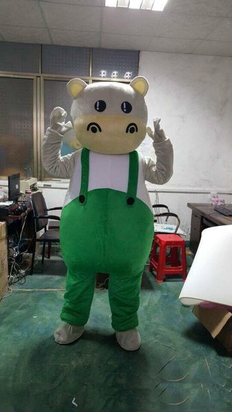 2019 Magasins d'usine Costume de mascotte de vache à lait chaud Costume de mascotte de vache à lait Costume de déguisement de dessin animé Costume de carnaval Fête d'Halloween