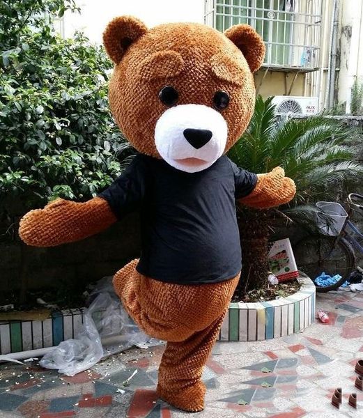 2019 Factory Outlets chaud à la tête un joli costume de mascotte d'ours en peluche pour adulte à porter