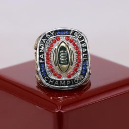 2019 Factory Prix 2018 Fantasy Football Championship Ring Greving inside USA Taille 8 à 15 Boîte d'affichage Expédition 228E