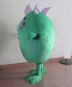 2019 fabriek verkoop warme grote mond groene kiemen bacteriën monster mascotte kostuum voor volwassenen te koop