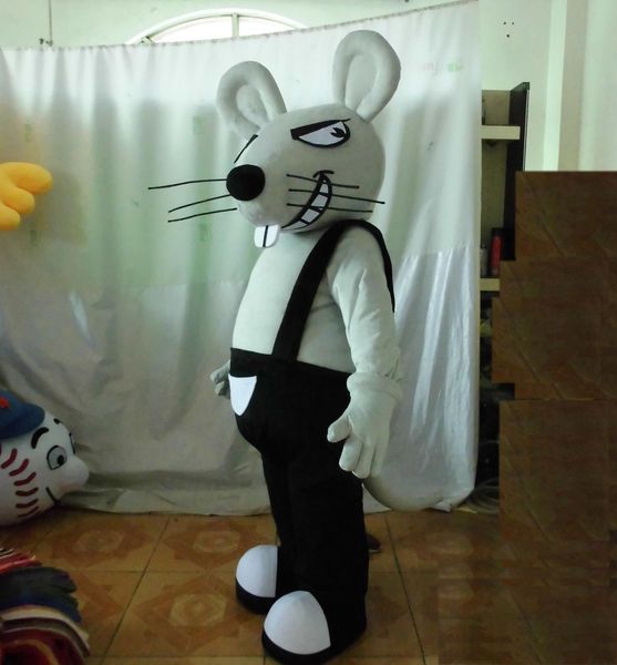 2019 vente d'usine costume de mascotte de rat de Ventilation chaude costume de mascotte de souris grise adulte à vendre