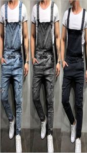 2019 Fashion Mens Ripped Jeans Jumps Curchs Street Dreambed Hole Denim Bib Sauthomobile pour l'homme Pantalon à suspense Taille MXXL4906882