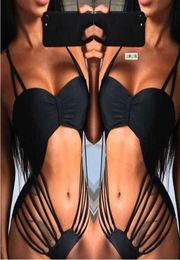 2019 mode nouveau maillot de bain femme 039s sexy lier bikini une pièce plage maillot de bain une pièce avec coussinets d'allaitement maillot de bain25039763995503