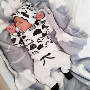 2019 mode nouveau-né infantile bébé fille garçon nuage imprimé t-shirt hauts + pantalons tenues vêtements ensemble enfants robes pour filles T