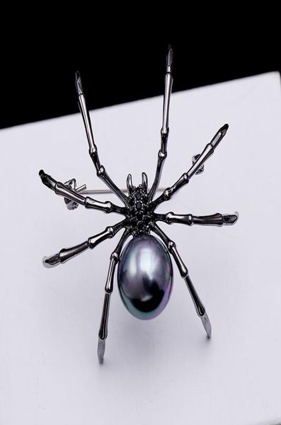 2019 Personnalité de la mode exagérée Black Spider Zircon Brooch Highend Personnalité drôle Brooch Fashion Creative Pin Wome9421214