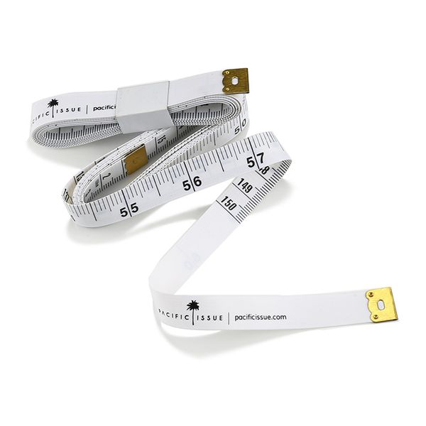 Regla de medición de cuerpo blanco portátil, medidores de anillos a medida de costura en pulgadas, herramienta suave, cinta de 1,5 M