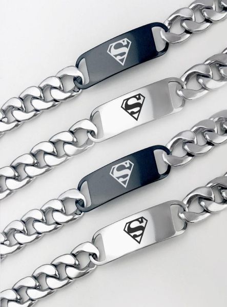 2019 mode Superman championnat chaîne Bracelet en acier inoxydable ventilateur hommes femmes fête Bar cadeau goutte entière 7974128