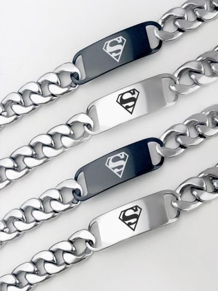 2019 mode Superman championnat chaîne Bracelet en acier inoxydable ventilateur hommes femmes fête Bar cadeau goutte entière 8950545