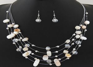 Ensemble de bijoux vintage de la mode 2019 Joker Bohemian Crystal multicouche perles colorées Colliers en pierre Set8773523