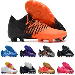 Chaussures de football pour hommes Future Z 1.3 FG Neon Citrus Black Teaser Limited Edition Cleats Light Blue Instinct Orange Black Football Boots