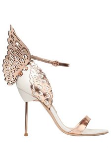 2019 Gratis dames Verzenden van lederen patent Hollow Out High Heel Solid Butterfly Ornamens Sophia Webster Open Toe Sandals 6644