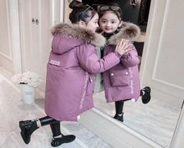 2019 fille vêtements hiver doudoune enfants chaud épaissir à capuche grand col de fourrure Parka manteaux vêtements d'extérieur 30 degrés filles vêtements longs9922480