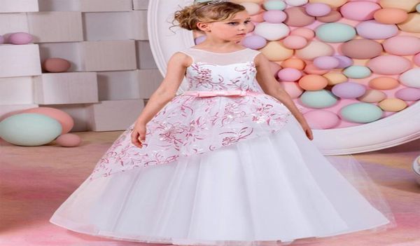 2019 Robe de fille première communion pour fille enfants élégante princesse mariage fleur fille robe bébé enfant vêtements bébé costume vestido T28759084