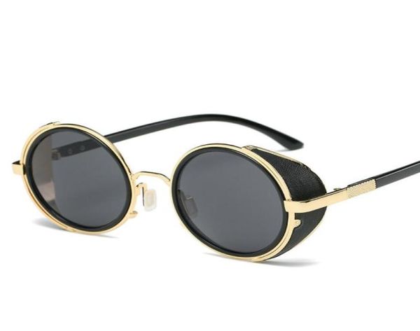 2019 Gold Frame New Brand Retro Round Sunglasses Mirror Men Men Steampunk Designer Vintage Fashion Lunes Circle Goggles Unisexe Man S5168193