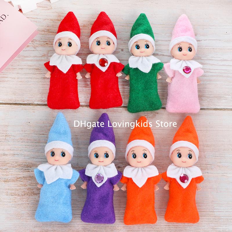 10 PCS Christmas Baby Elf Dolls Baby Elves Toys Mini Elf Xmas Decoration Doll Kids Toys Gifts Little Dolls