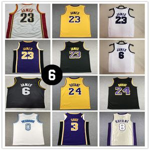 Hommes LeBron 23 6 James LA Basketball Maillots Anthony 3 Davis 8 24 KB BRYANT Russell 0 Westbrook Cousu Maillots de basket Avec No 6 Patch Bill Russell