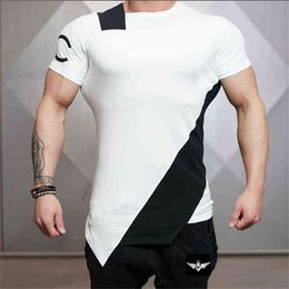 2019 gyms Bodyengineers Zomer Het Stadion Shark Stinger T-shirt Man Bodybuilding en Fitness Crime Korte Mouw T-shirt G1222