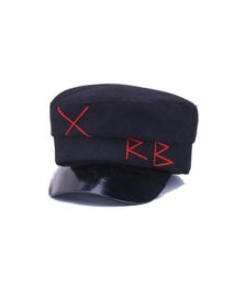 2019 Hairy Hiver Hat Women Berets Fashion Bérets For Girls Street Style Caps de laine Femmes Brand Hat Cap Military Black Flat Caps Ly197163028