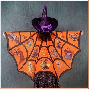 Halloween -kostuum Cape Kids Boys Wizard Girls Witch Cosplay Play Performance Deportie Kleding Vlinder Wings 10 Styles
