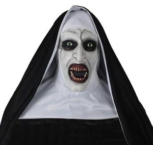 Masque Halloween 2019 The Nun Horror Mask Cosplay Horror Latex Masques avec le foulard Halloween Party Decoration Accesstes Y2001033622242