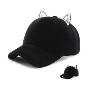 Chapeaux Femmes Casquette de Baseball Hip Hop Réglable Performance Courbe Cap Chat Oreille Chapeau Casquette Crocodile