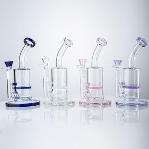 6,8 pouces Heady verre plusieurs couleurs Bong narguilés 14mm Joint femelle avec bol conduites d'eau nid d'abeille Perc huile Dab plates-formes