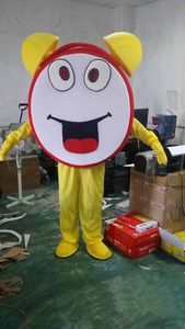 2019 Hoge Kwaliteit Wekker Mascotte Kostuum Wekker Mascotter Kostuum Cartoon Fancy Dress Pak Carnaval Kostuum Halloween