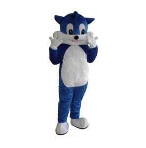 2019 Costume de mascotte de chat bleu chaud de haute qualité Costume de mascotte de chat déguisement de noël pour l'événement de fête d'halloween