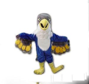 2019 High quality hot Blue Falcon Mascot Costume Cartoon Character Eagle Bird Mascotte Mascota Outfit Suit Fancy Dress Suit