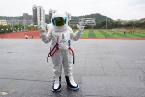 2019 Hoge kwaliteit warme ruimte pak mascotte kostuum astronaut mascotte kostuum met rugzak met logo handschoen, schoenen, gratis verzending volwassen grootte