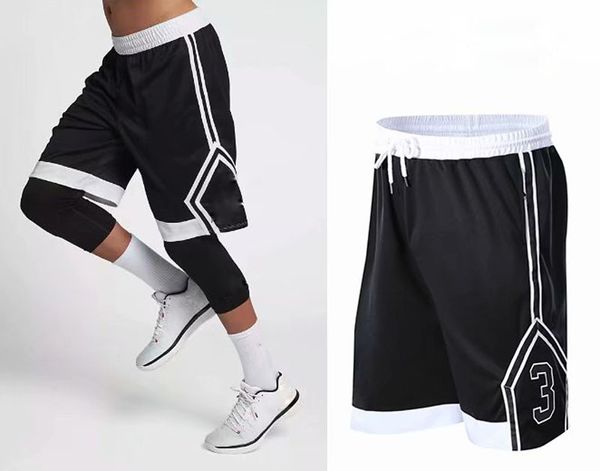 2019 de haute qualité Short de basket-ball pour hommes avec poches à fermeture à glissière Short de séchage respirant pour entraînement de basket-ball pour hommes