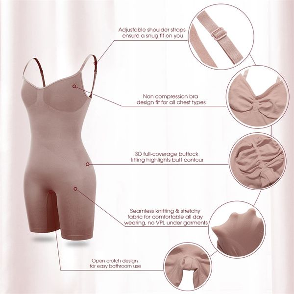 Corset femmes sans couture corps complet Shaper ventre contrôle Body dos nu minceur Shapewear Fajas Colombianas Reductoras 072001