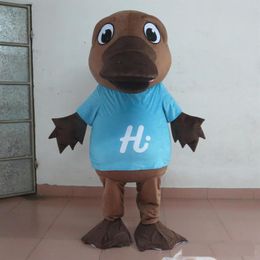 2019 costume de mascotte de fourrure d'ornithorynque de haute qualité pour costume de mascotte en peluche bec de canard adulte pour 219D