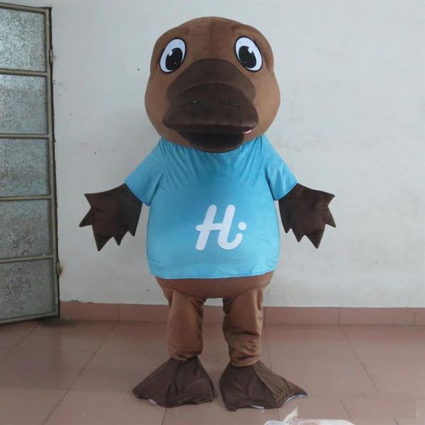 2019 costume de mascotte de fourrure d'ornithorynque de haute qualité pour costume de mascotte en peluche bec de canard adulte pour 279e